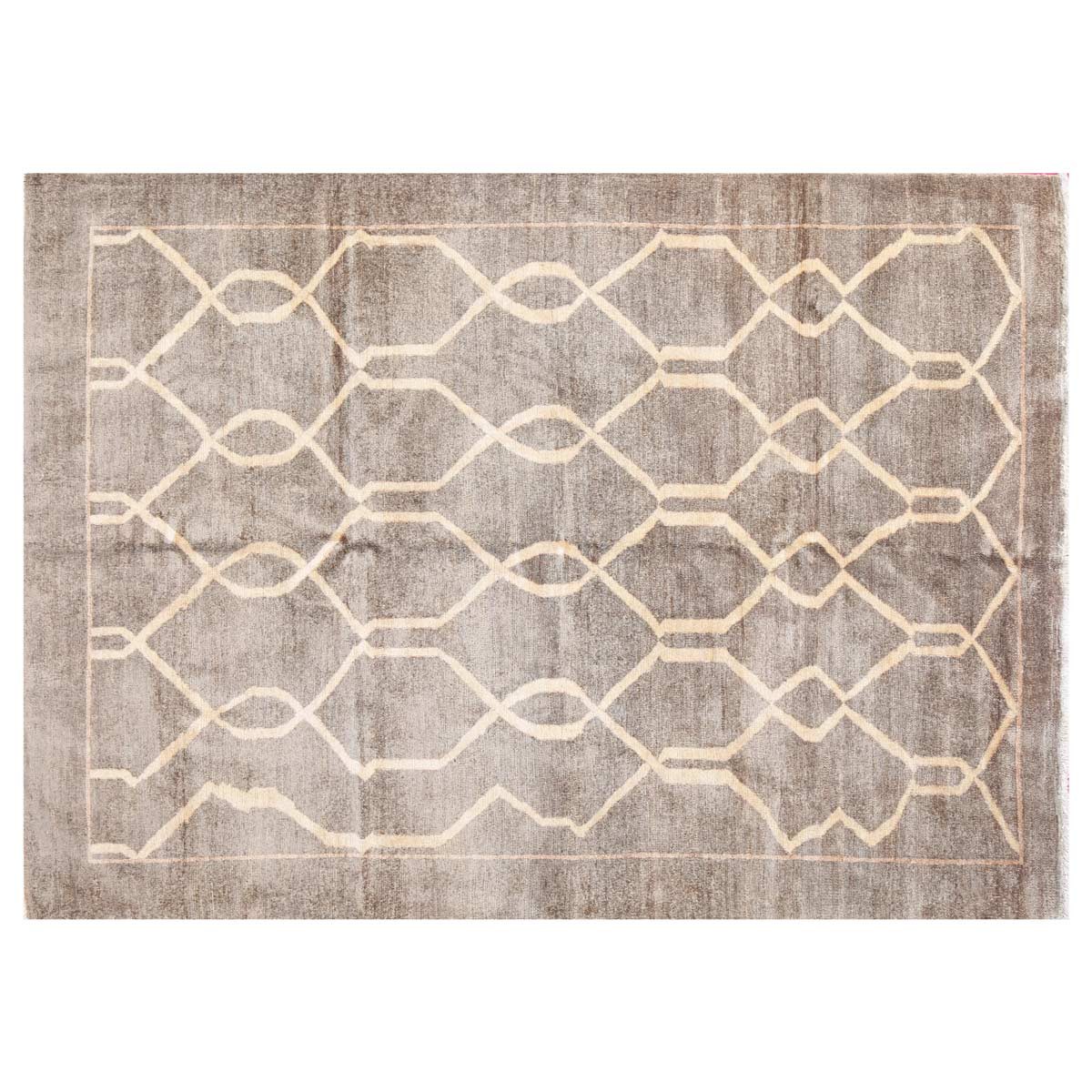 High-Quality Gaba Handmade Afghan Carpet| 7' 6" X 5' 9" 1