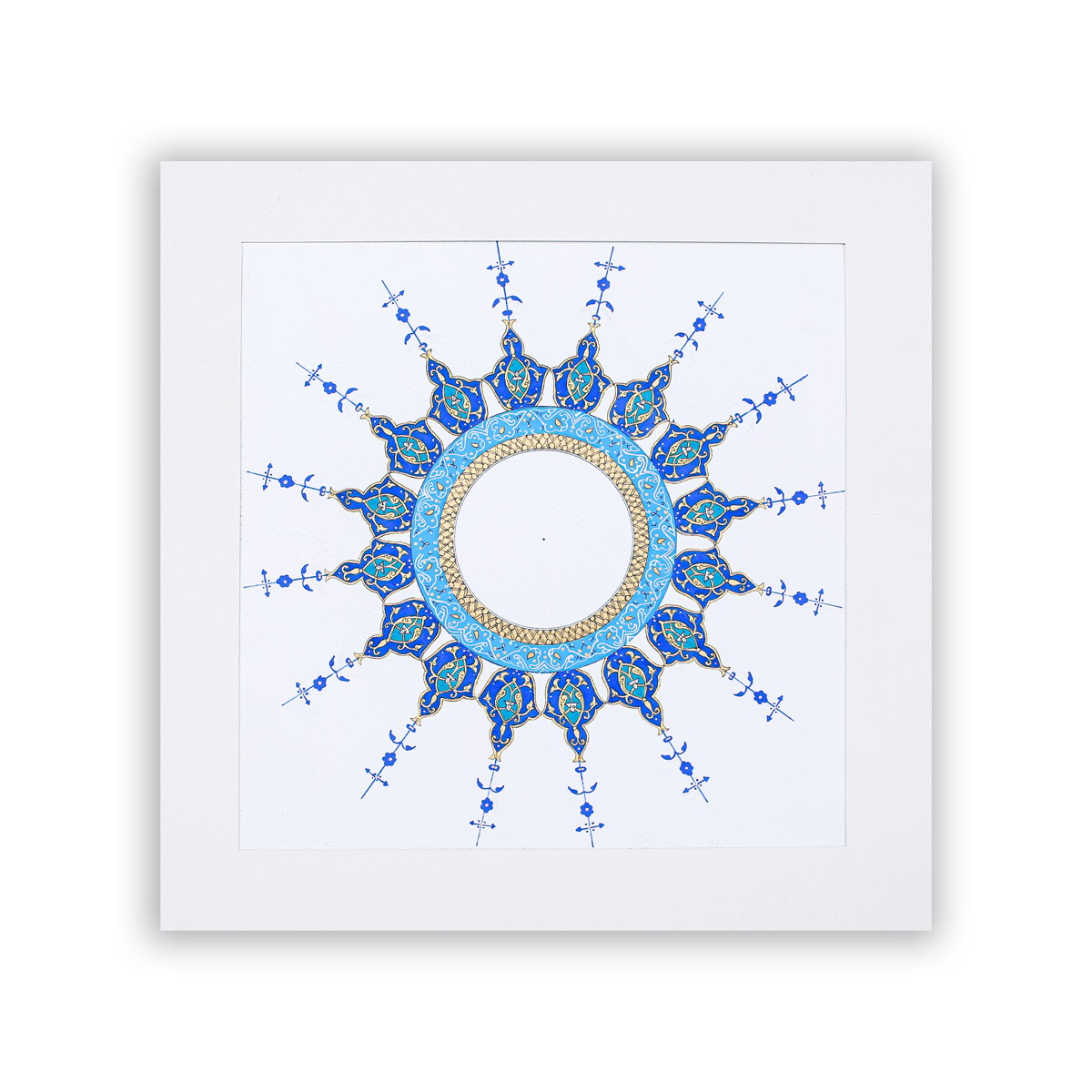 Handpainted with Gold Water-Shamsa 1