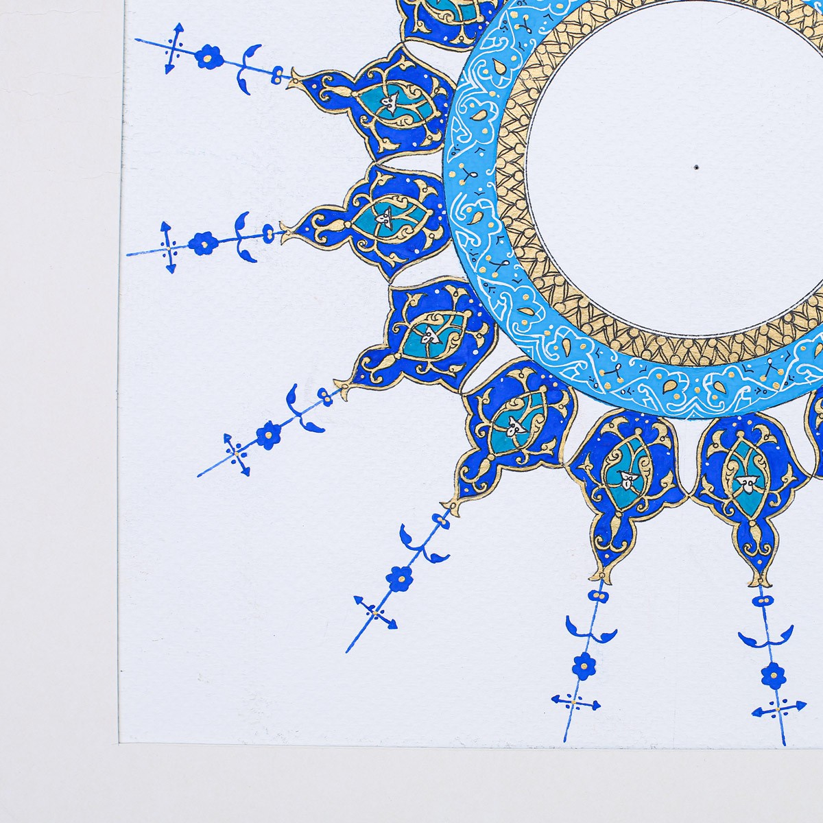 Handpainted with Gold Water-Shamsa 3