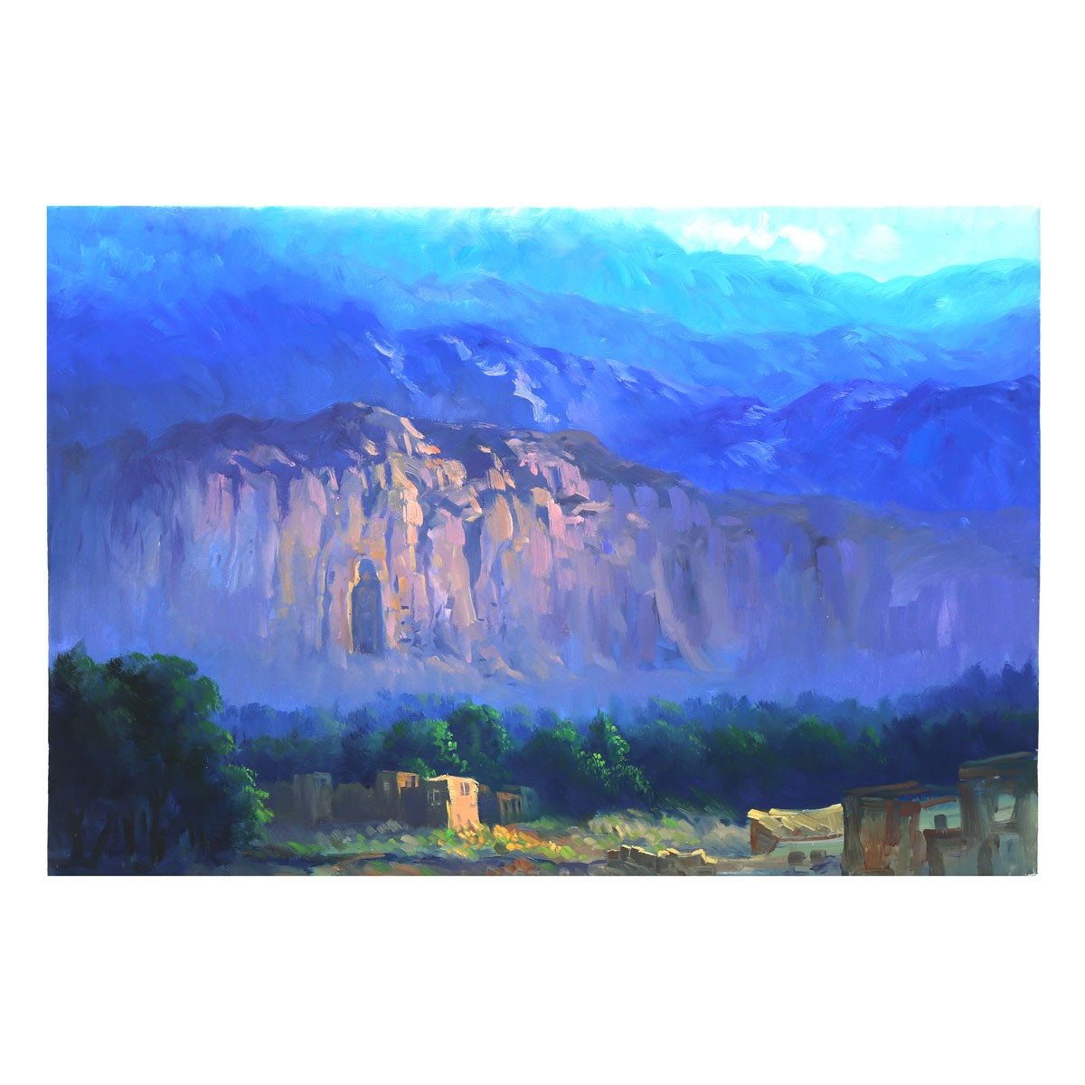 Bamyan Statue Painting  | Oil Color Wall Art 1
