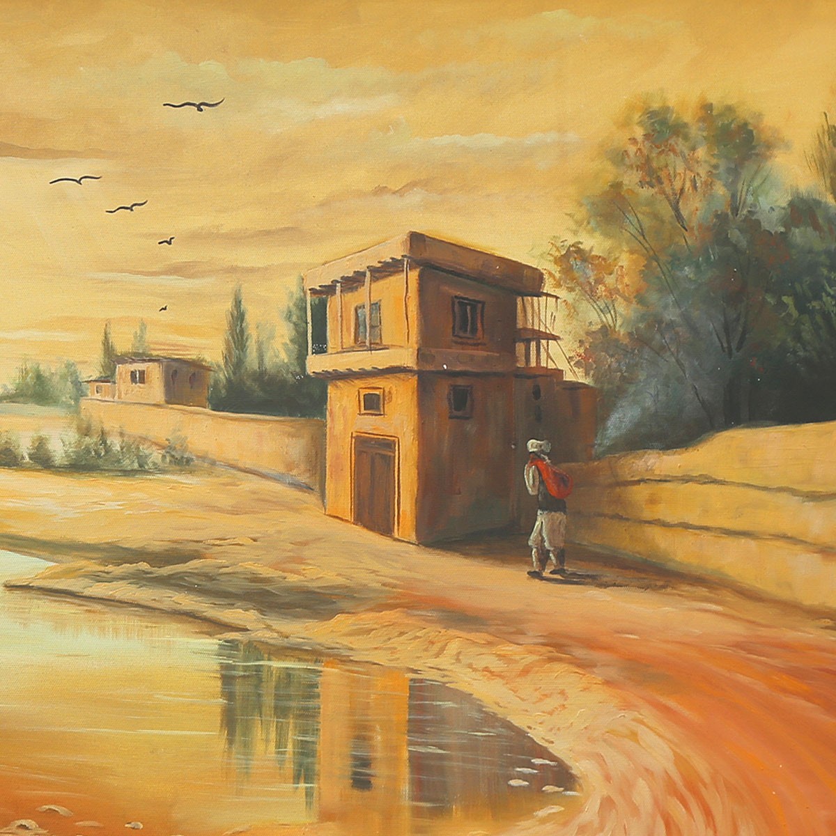 Logar Province Landscape Painting | Rural Life Wall Artwork 2