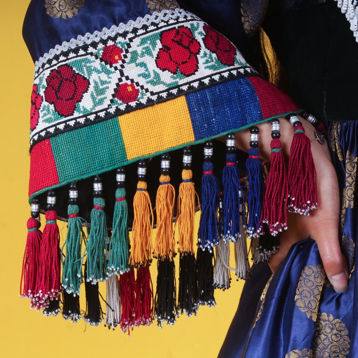 Blue Gande Afghani | Handmade Women's Afghan Dress 3
