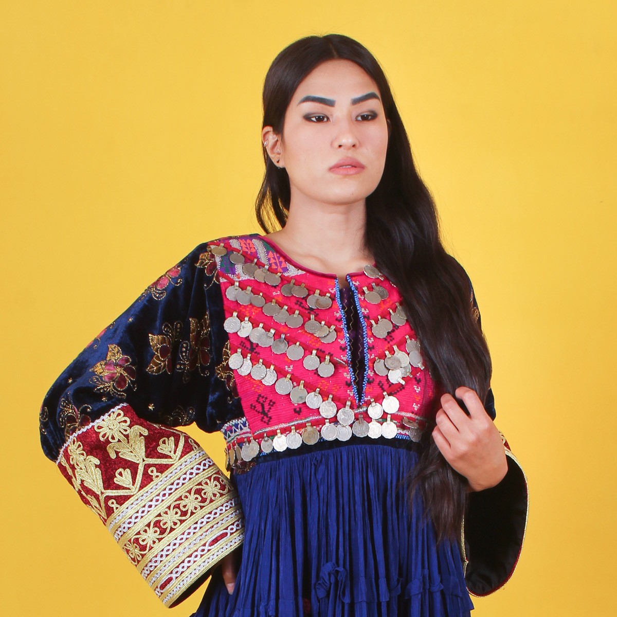 Beautiful Blue Gand e Afghani | New Design Women's Afghan Clothes 2