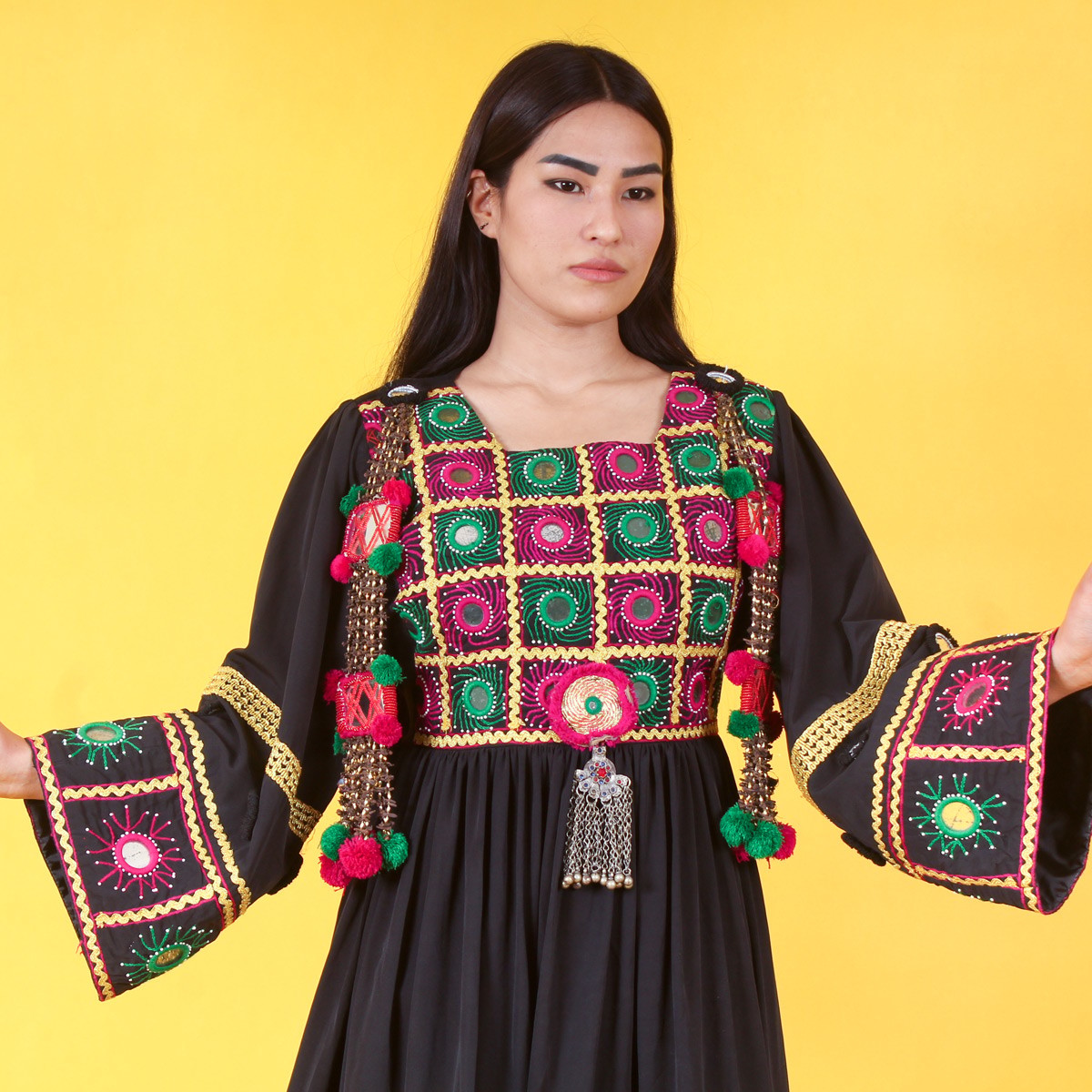 Beautiful Party Short Dress | Afghan Handmade Women Clothes 2