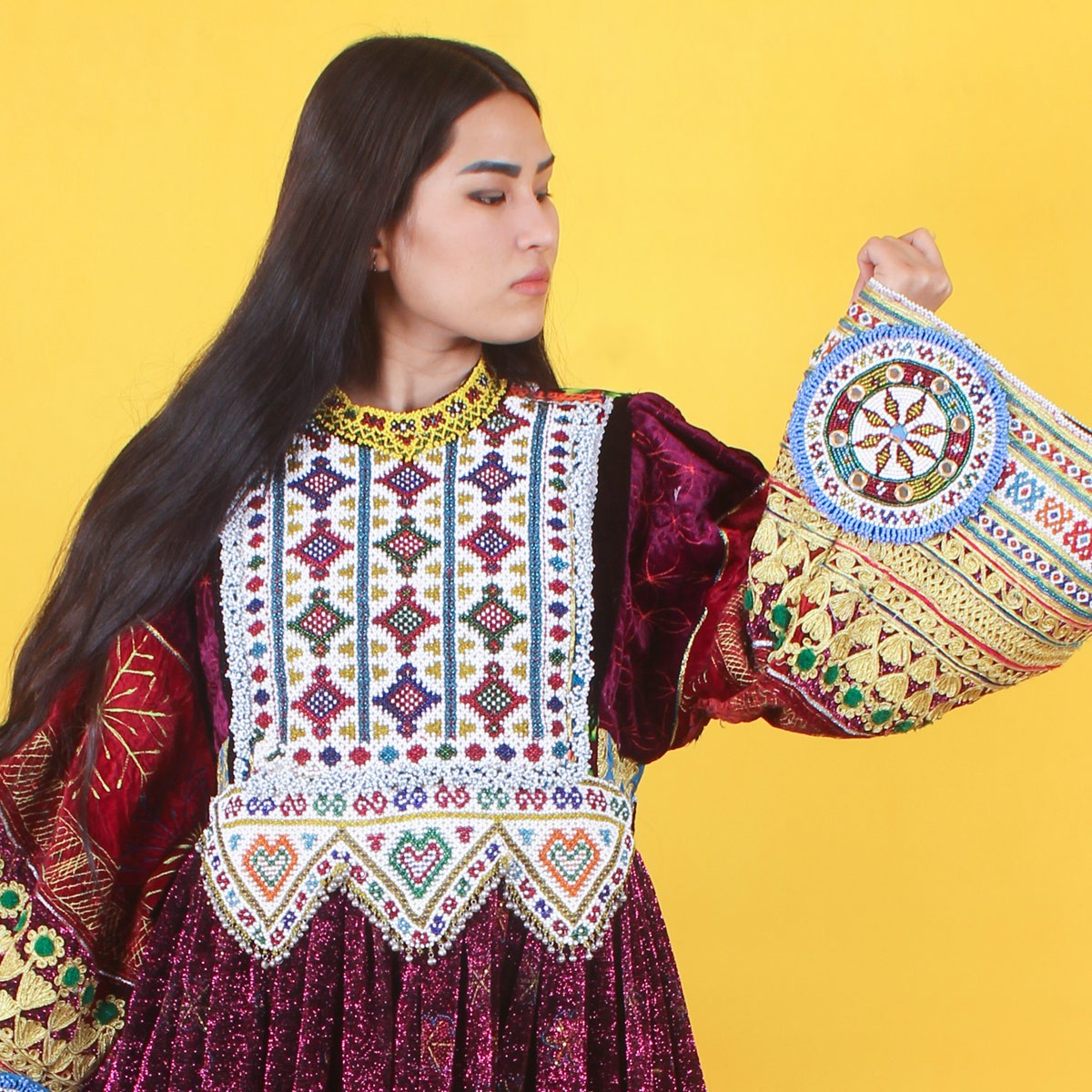 Vintage Kuchi Design Gand Afghani Dress | Traditional Afghan Wedding Dress for Women 2