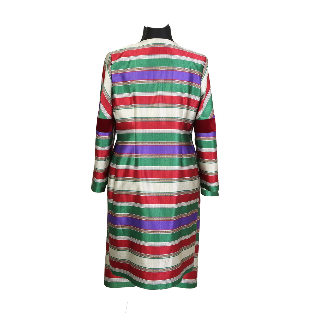 Handmade Women Coat | Women Long Striped Coat 2