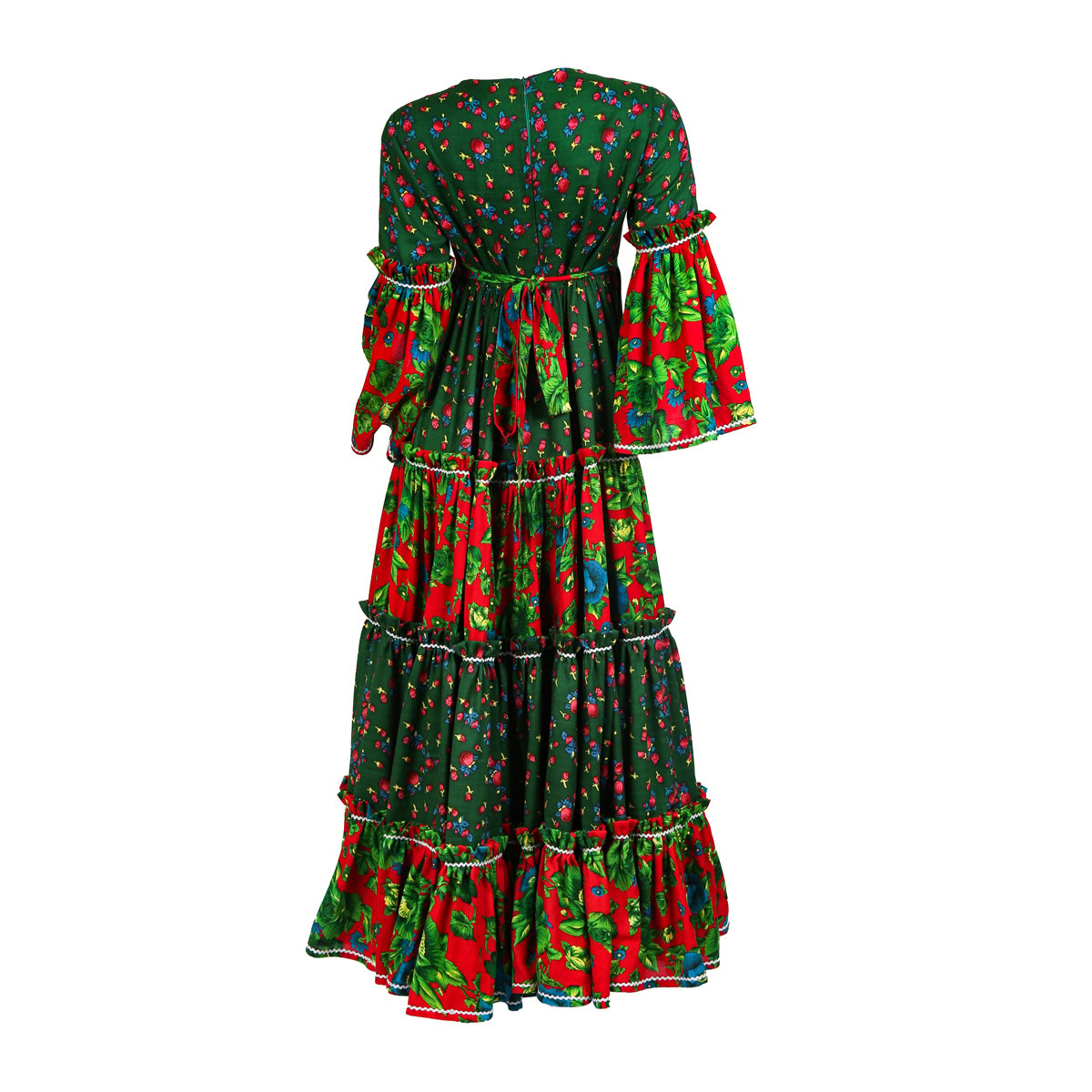 Gulnegar Bell Sleeve Maxi | Long Green Sundress 2
