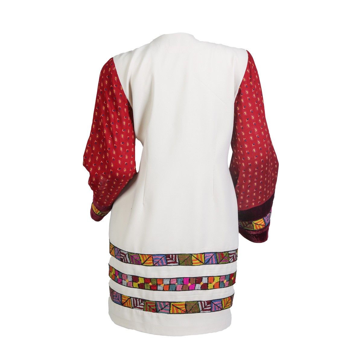 Formal Women Coat| White Traditional Embroidered Outer Wear 2