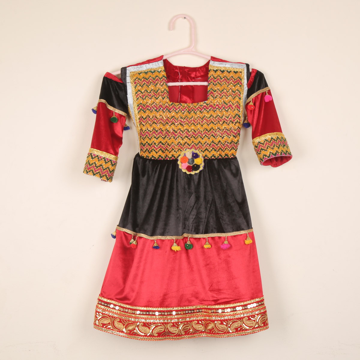 Bead Embroidered Baby Girl Frock | Gande Afghani 1