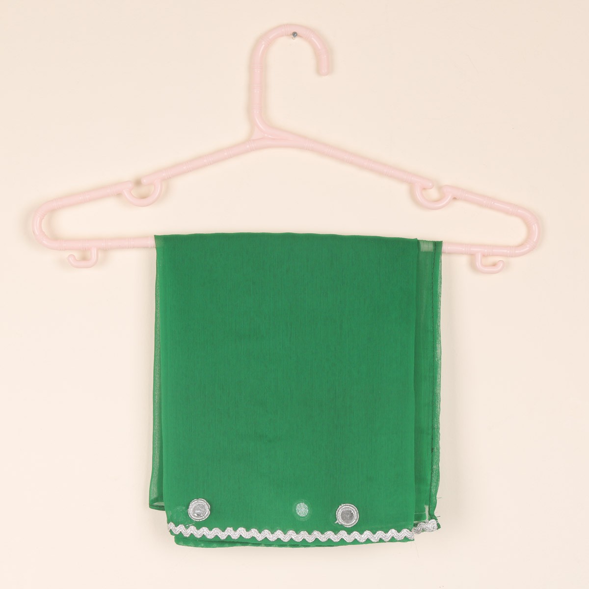 Green Kid's Mini Skirt Dress | Velvet Wrap Kurta with Trousers 2