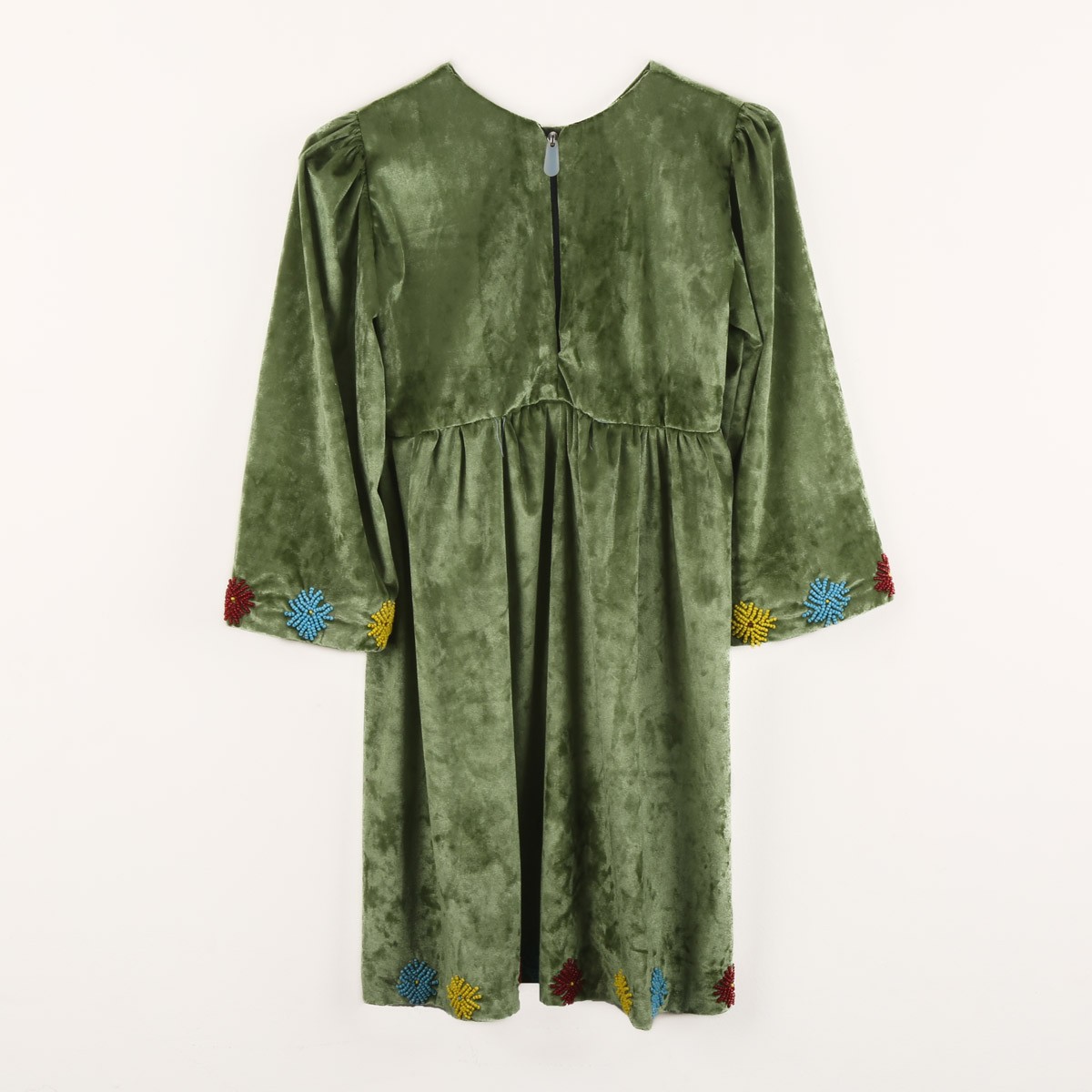 Velvet Floral Embroidered Frock | 3-Piece Pleated Frock 2