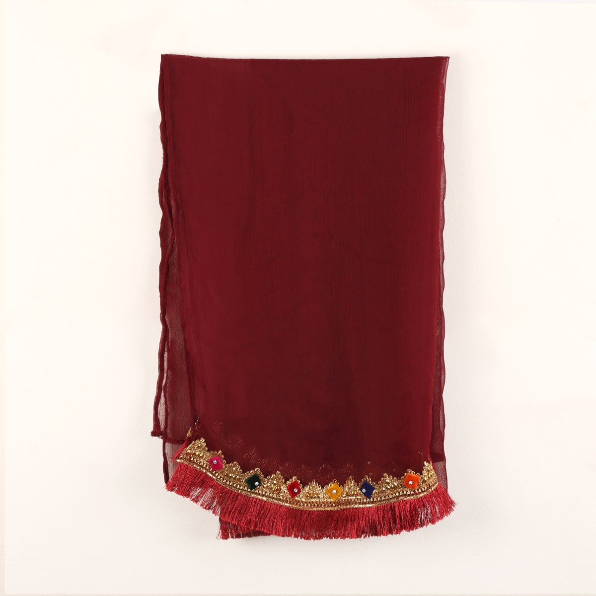 Velvet Floral Embroidered Frock | 3-Piece Pleated Frock 3