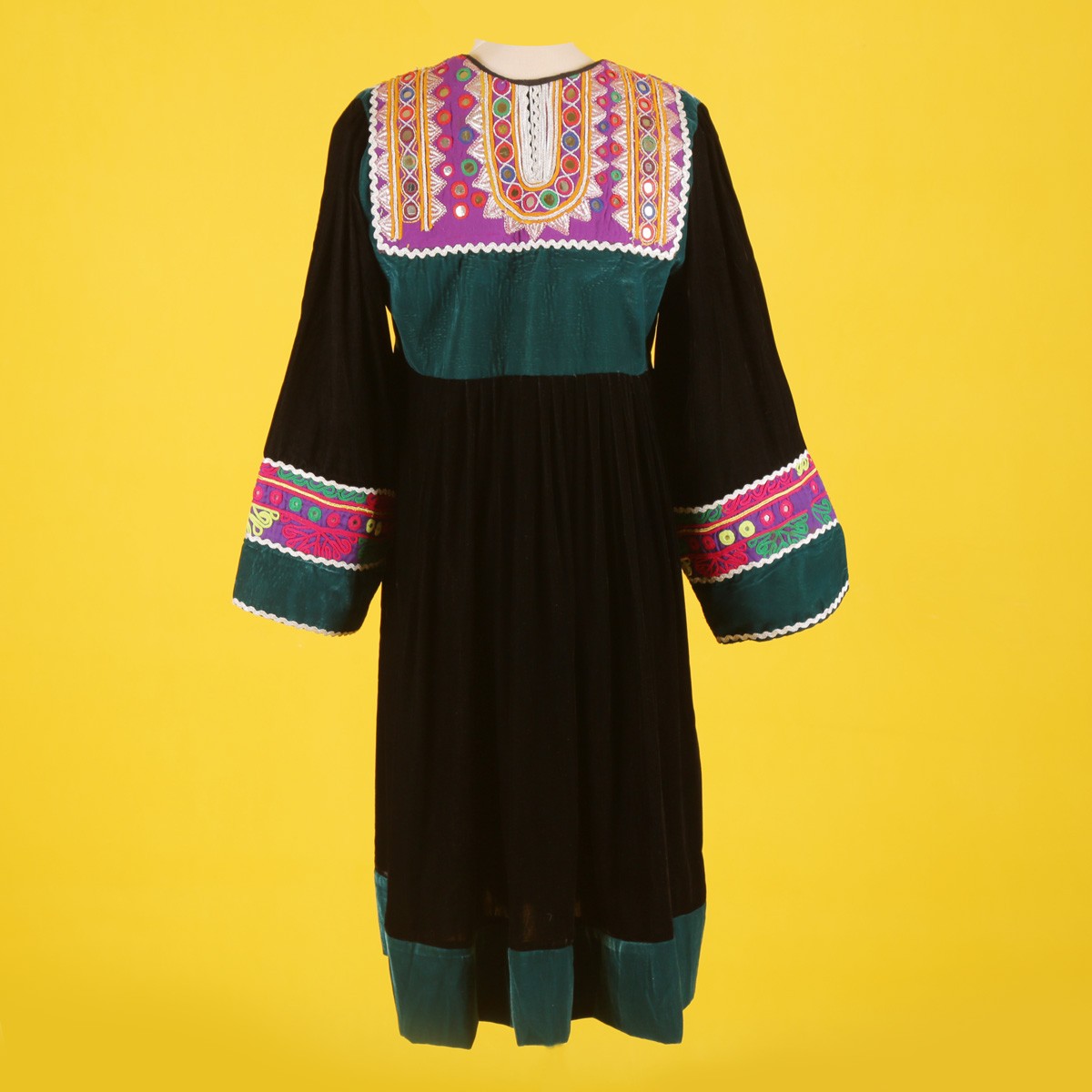 Black Mirror Embroidered Dress | Velvet Party Wear Short Dress 2