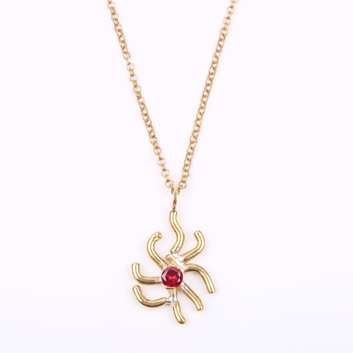 Maroon Drop Locket | Golden Chain Pendant 1