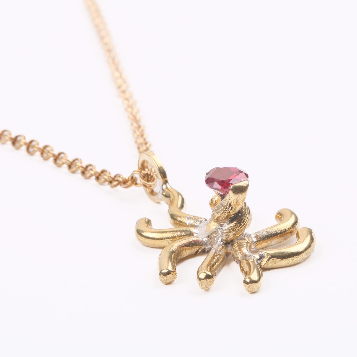 Maroon Drop Locket | Golden Chain Pendant 3