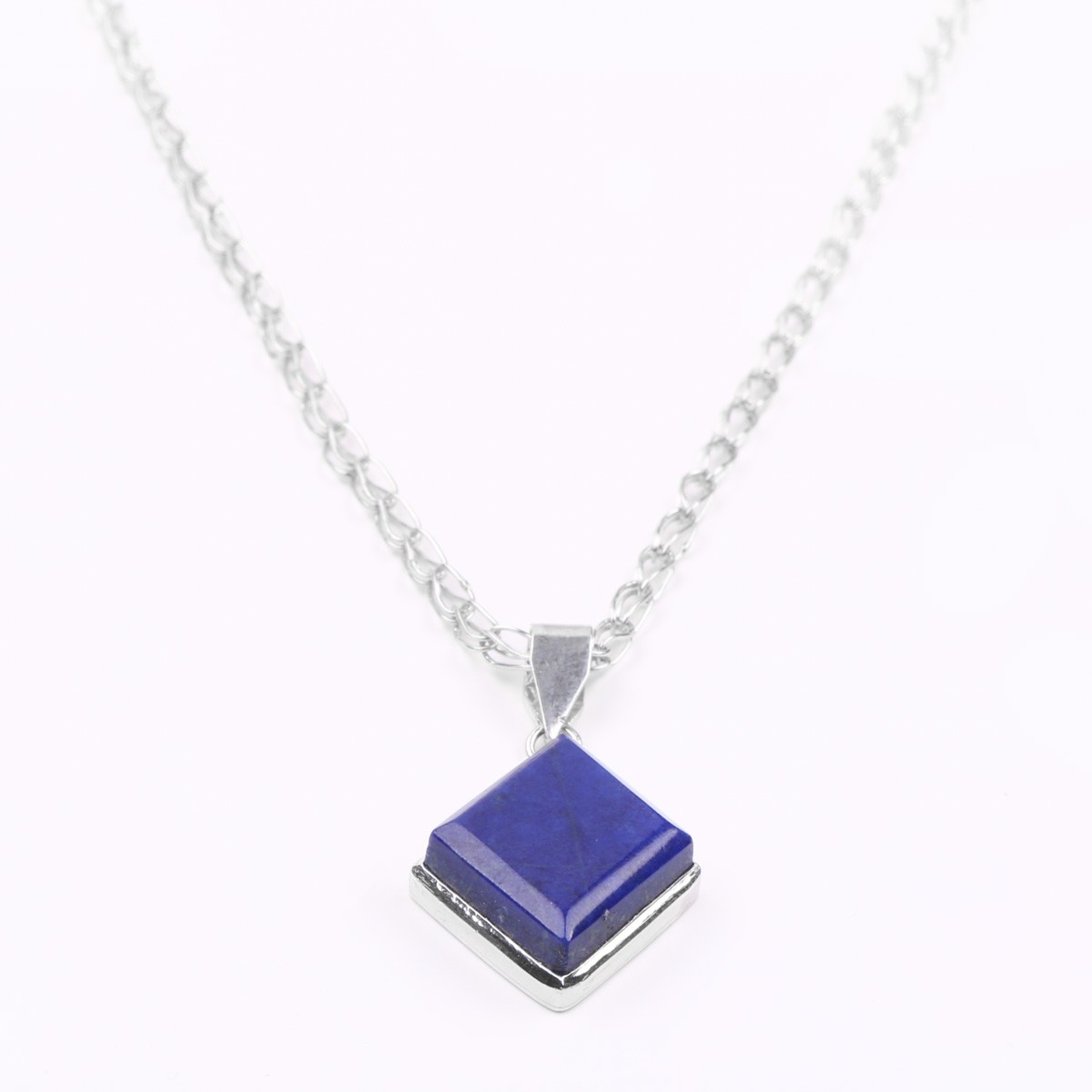 Lapis Lazuli Drop Necklace | Marquise Chain Locket 3