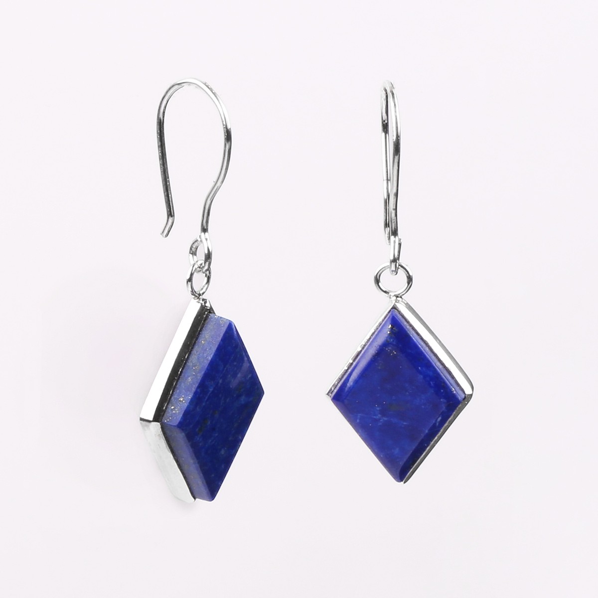 Lapis Lazuli Dangle Earrings | Marquise Hook Earrings 2