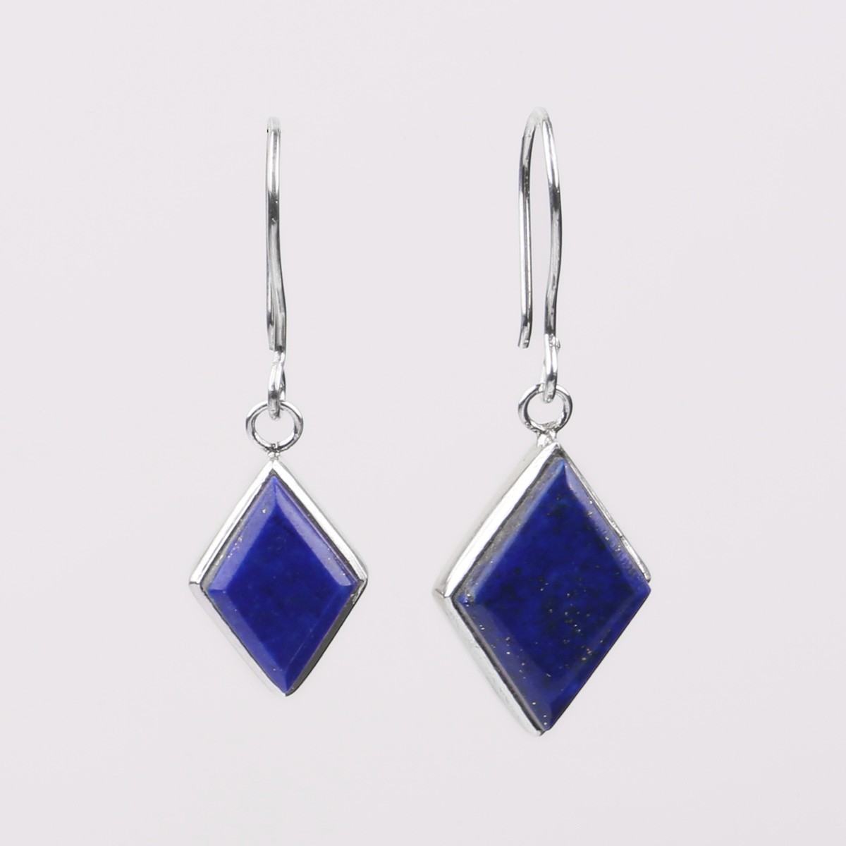 Lapis Lazuli Hook Earrings | Dangle Silver Earrings 2