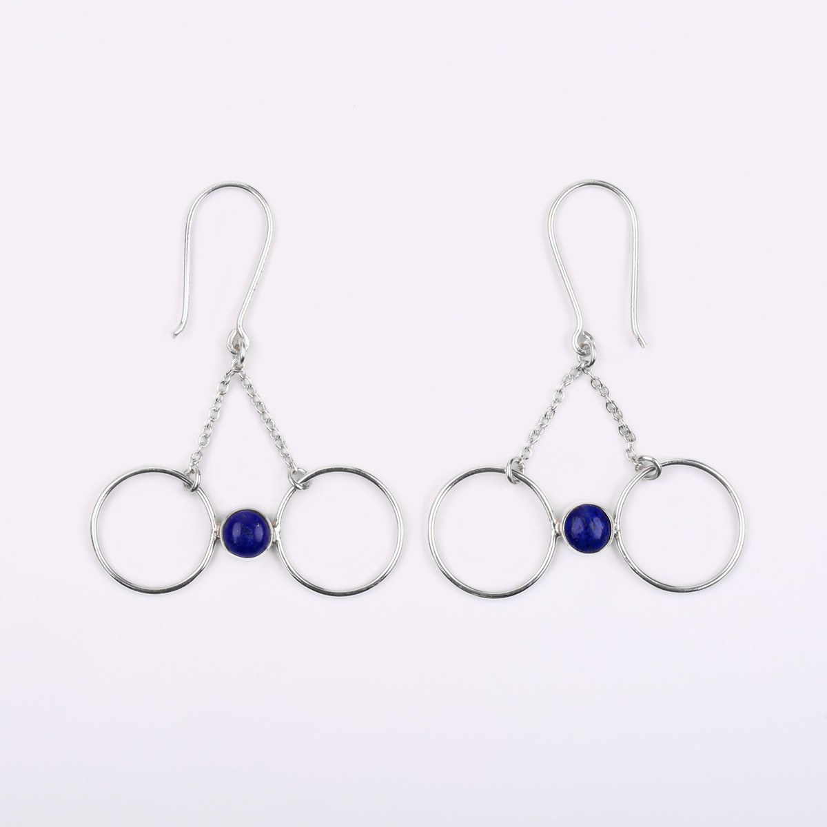 Lapis Lazuli Hook Earrings | Butterfly Silver Earrings 1
