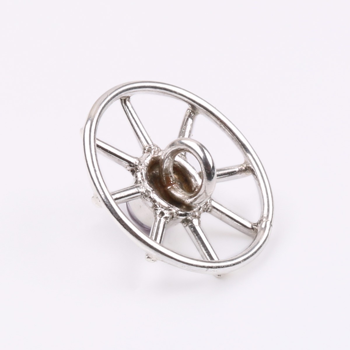 Amethyst Button Set | Set of 7 Silver Button 2