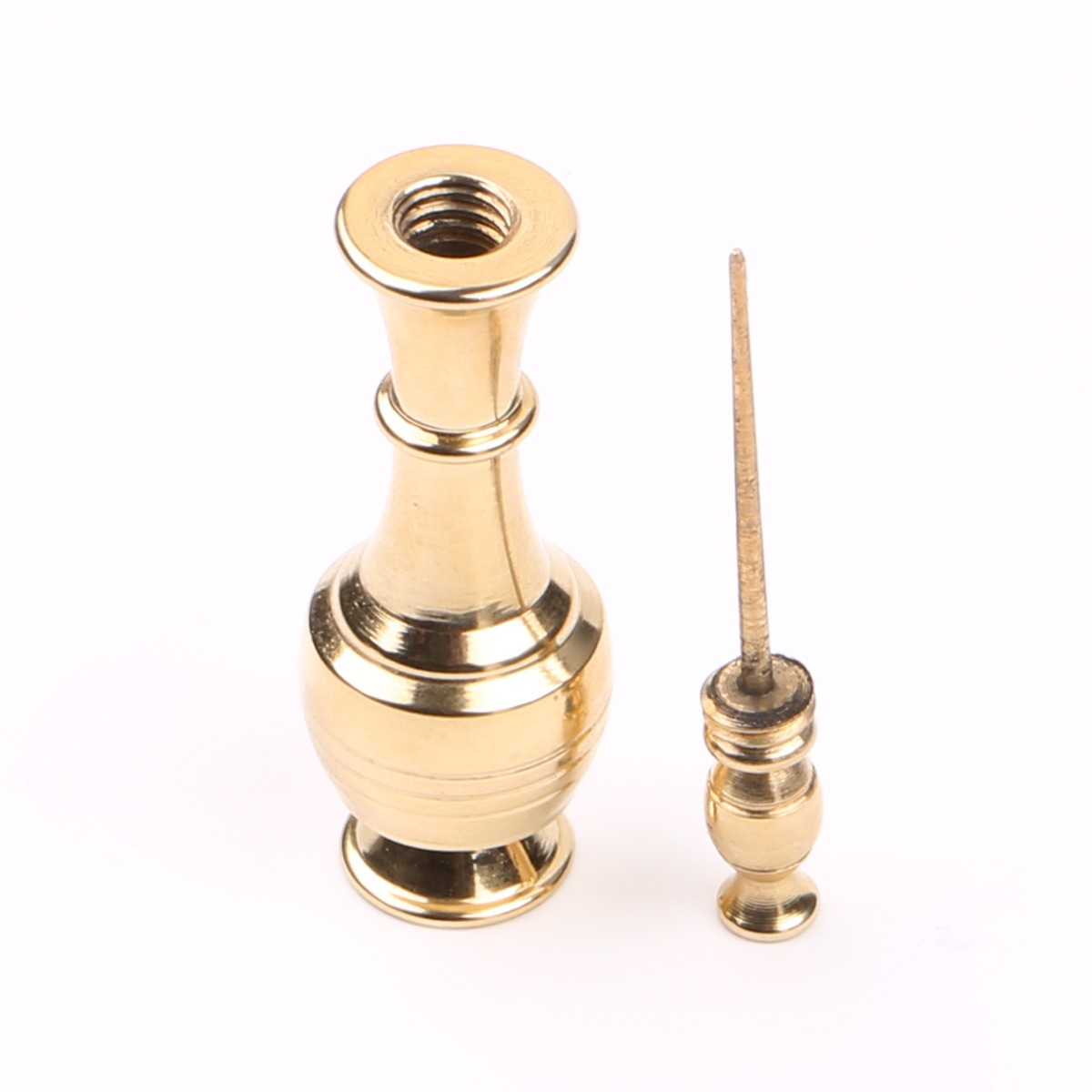 Brass Antique Sormahdani | Golden Kajal Pot 2