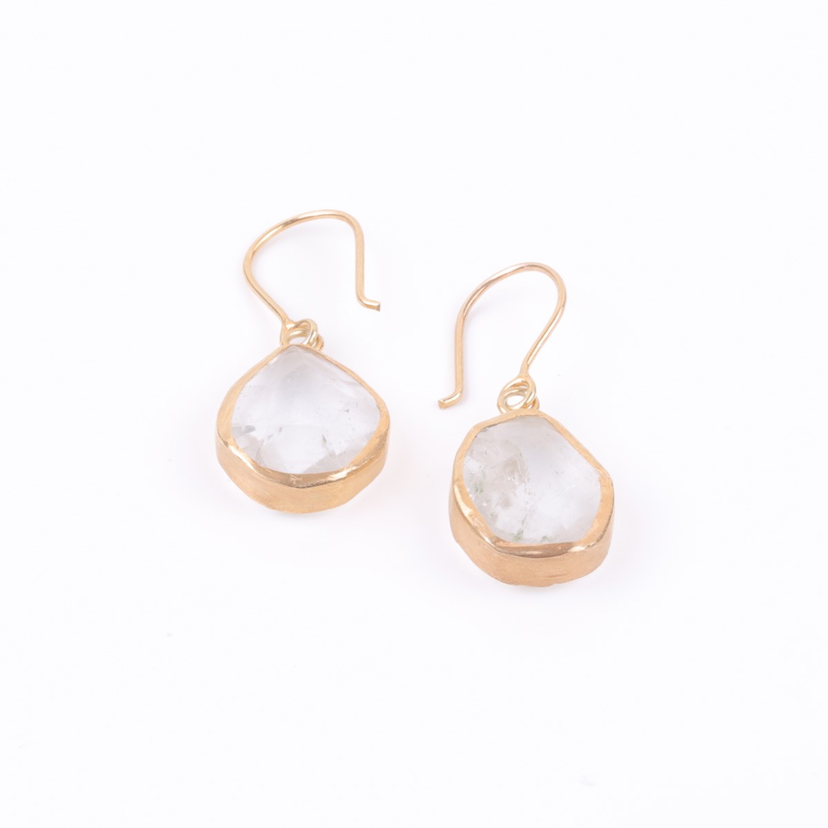Quartz Gold Plated Earrings | Silver Dangle Earrings 4