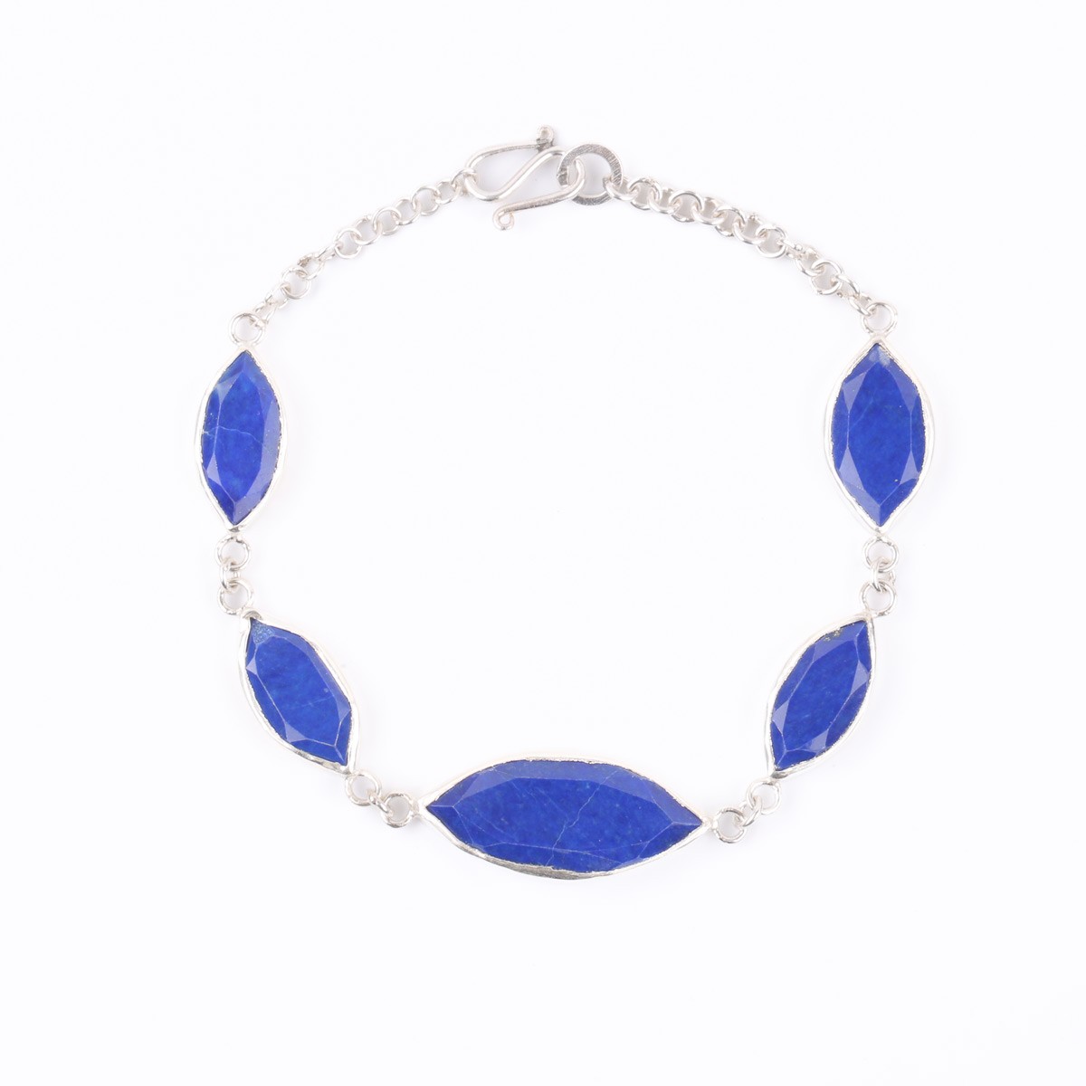 Lapis Stone Chain Bracelet | Silver Birthstone Bracelet 3