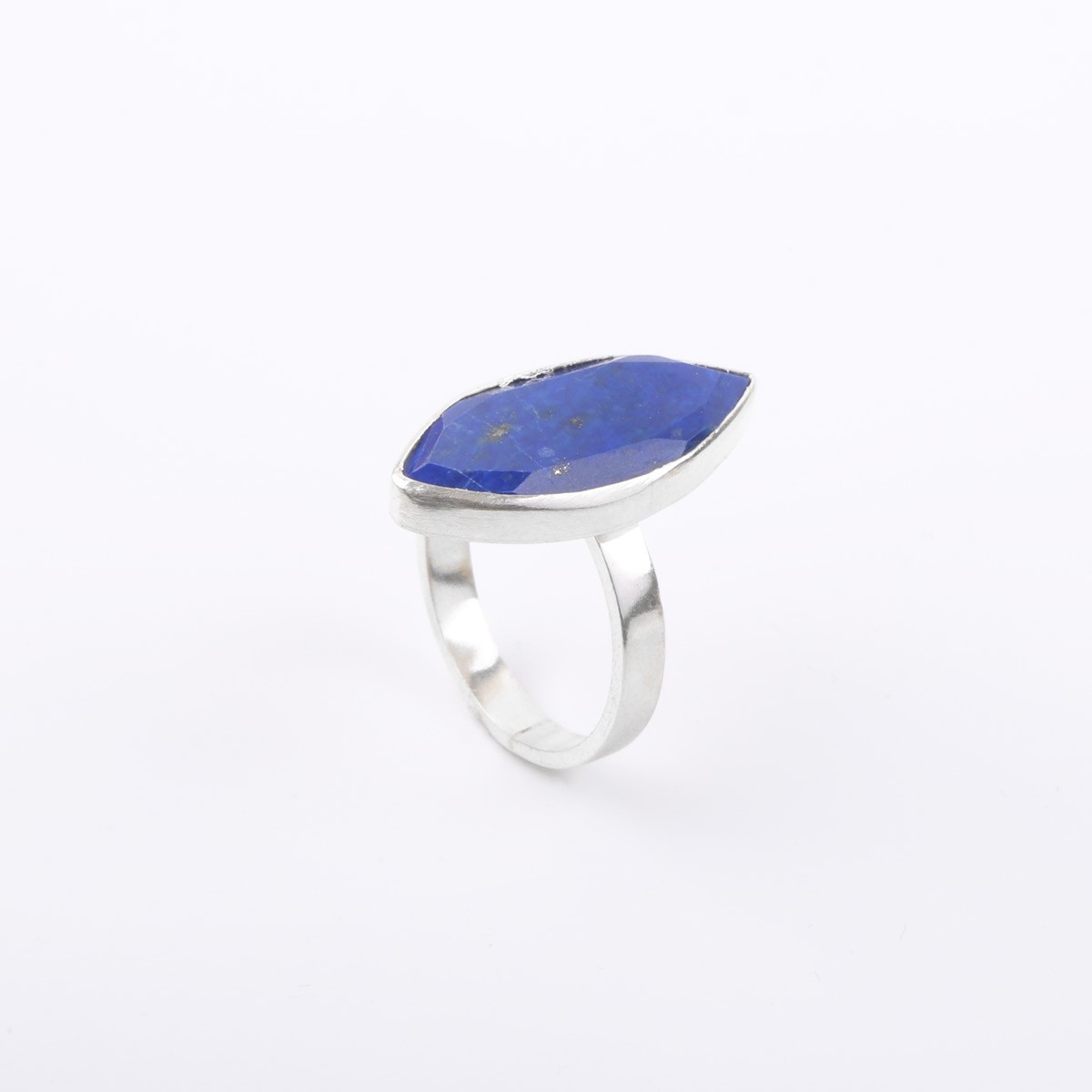 Lapis Lazuli Stone Ring | Silver Marquise Ring 3