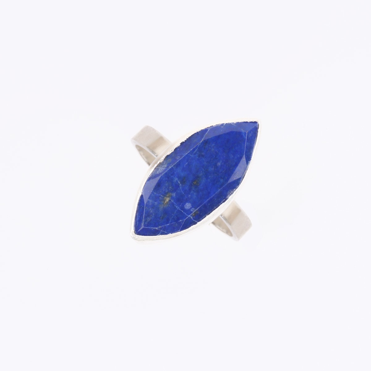 Lapis Lazuli Stone Ring | Silver Marquise Ring 4