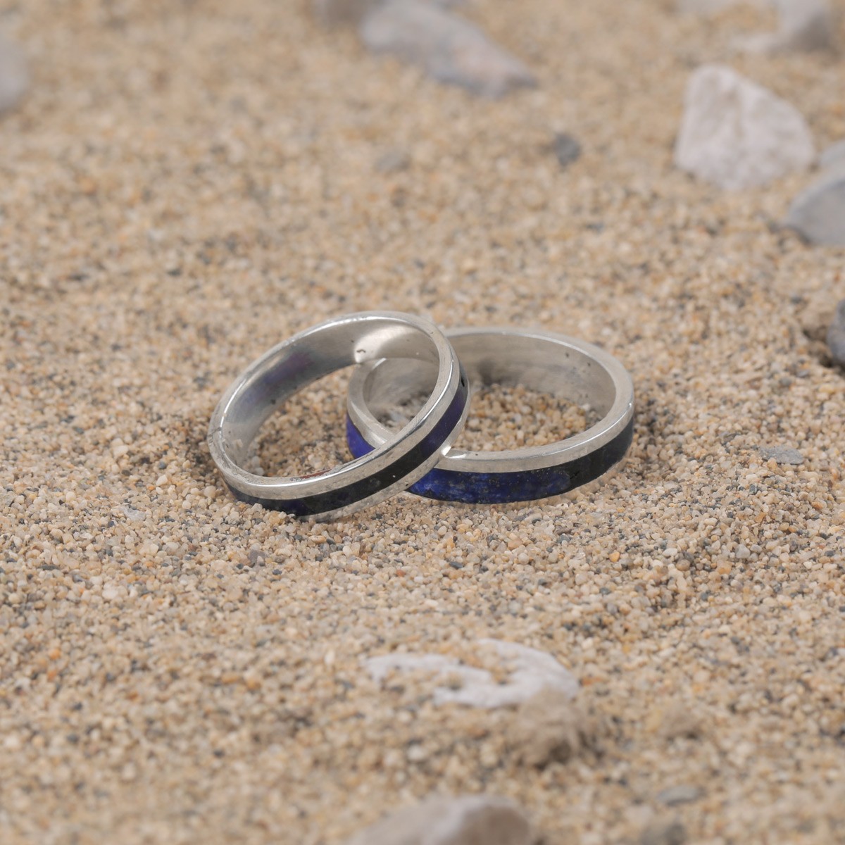 Lapis Lazuli Engagement Ring Couple Rings 2