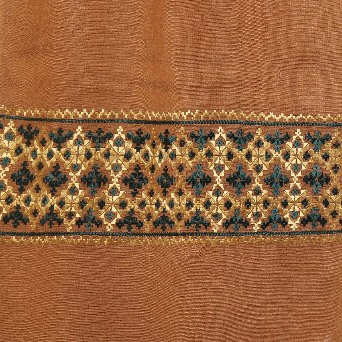 Brown Soft Cotton Kamak Embroidered Shawl 3