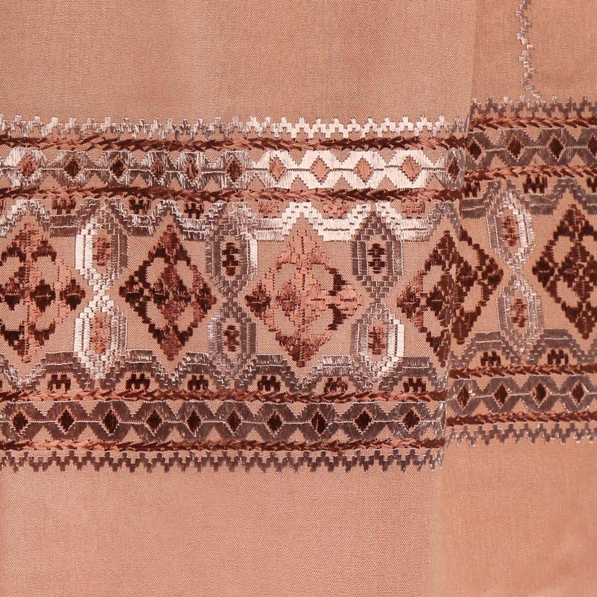 Cotton Scarf With Embroidered Borders 3