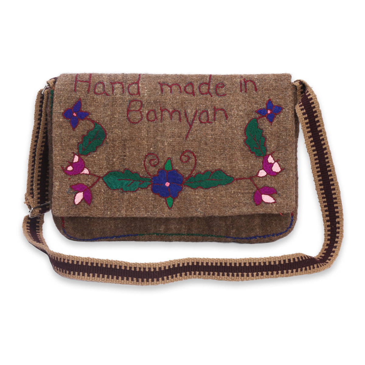 Brown Shoulder Bag | Hand Embroidered Bag 1