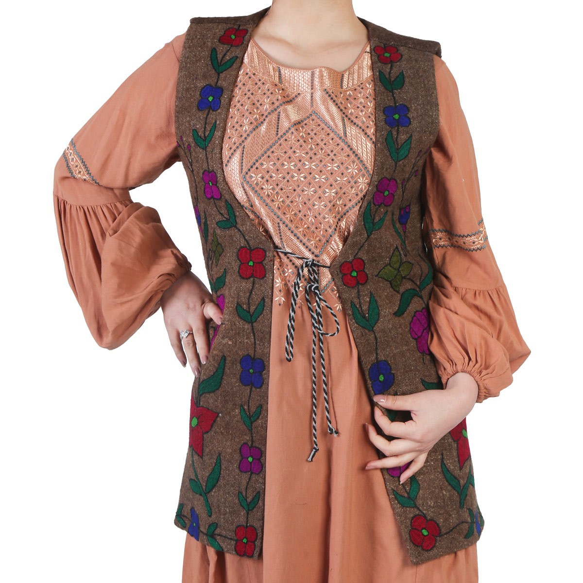 Barak Women Waistcoat | Floral Embroidered Waistcoat 1