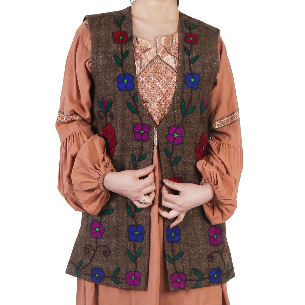 Barak Women Waistcoat | Floral Embroidered Waistcoat 1