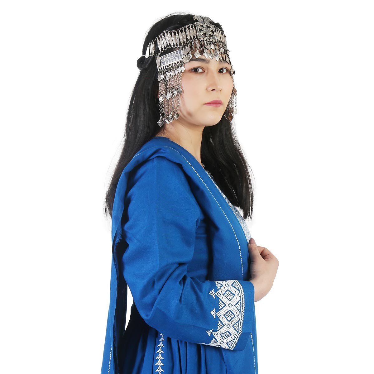Blue Traditional Hazaragi Dress with Trousers 3