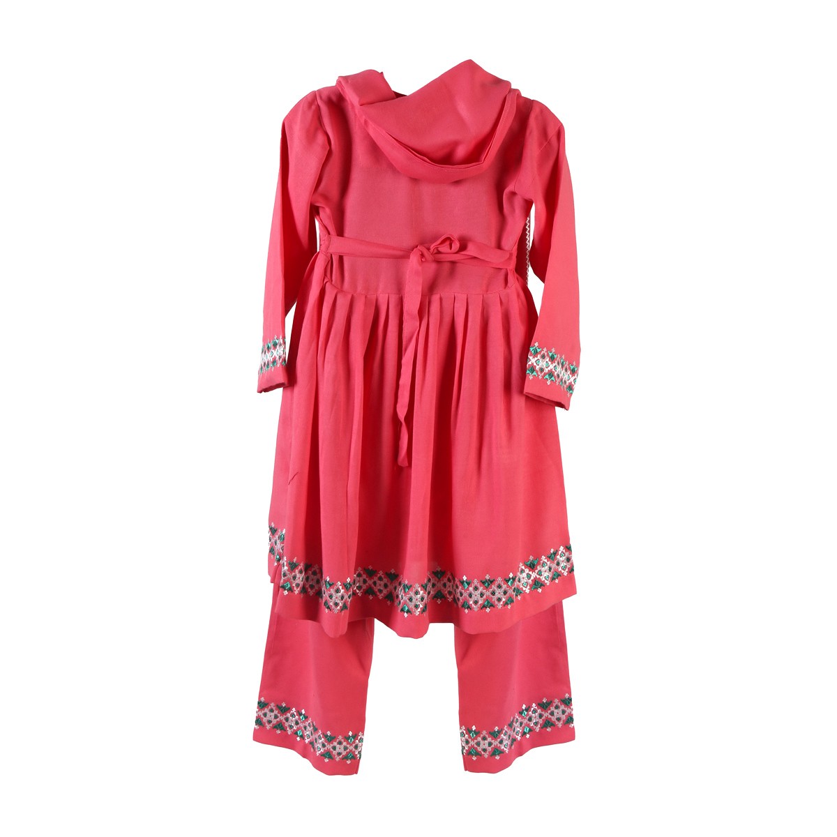 Pink Cotton Short Frock | 3 Piece Suit for Girls 3