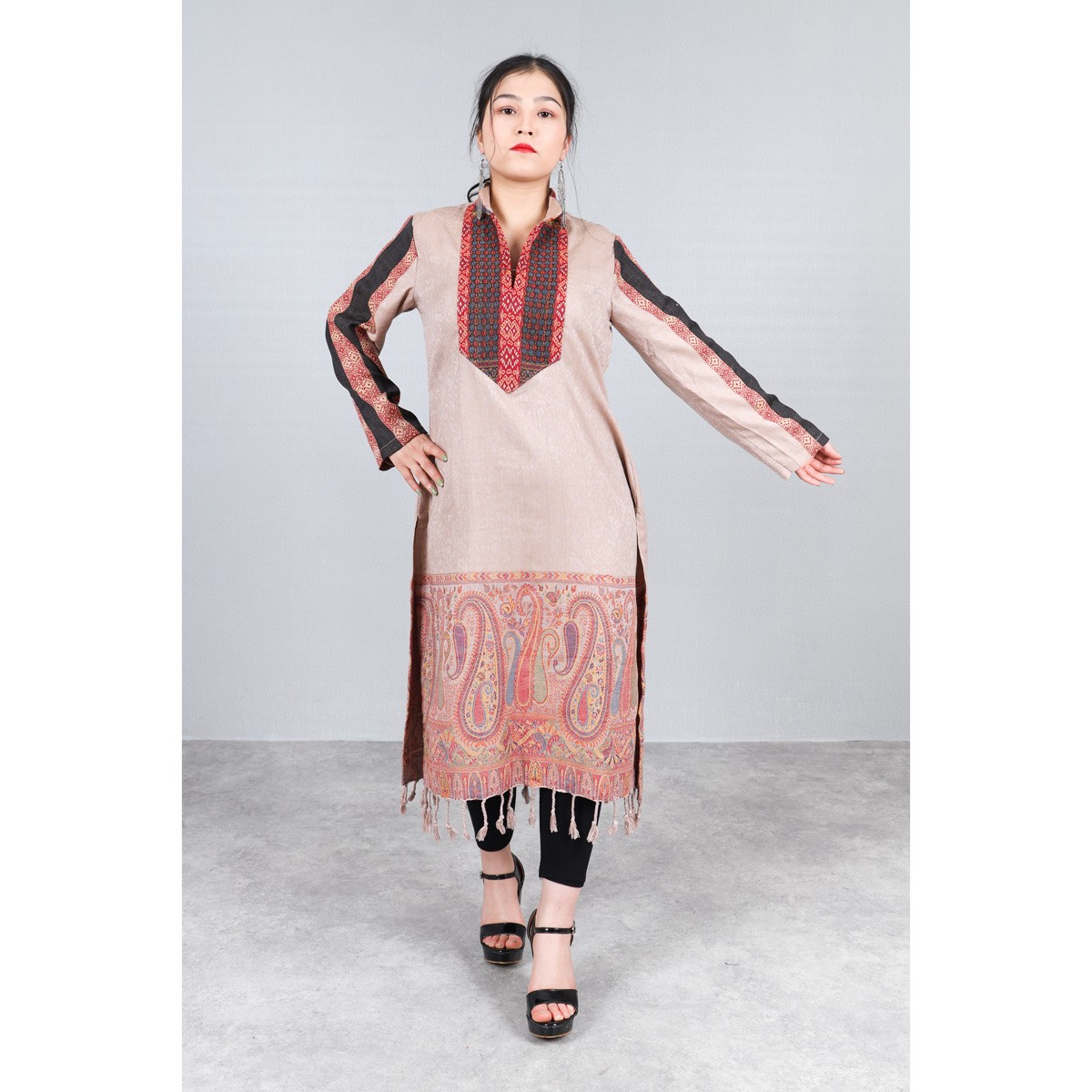 Plain Handmade Casual Wear | Winter Outer Wear Dress 1