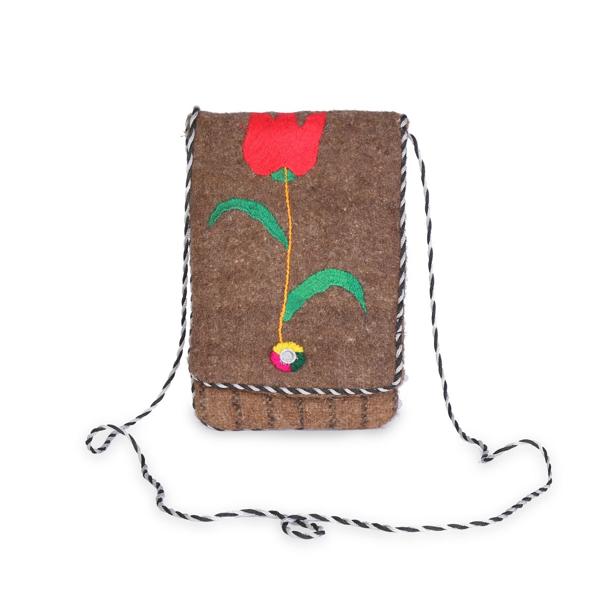 Solo Flower Embroidered Mobile Bag | Quilted Mobile Bag 1