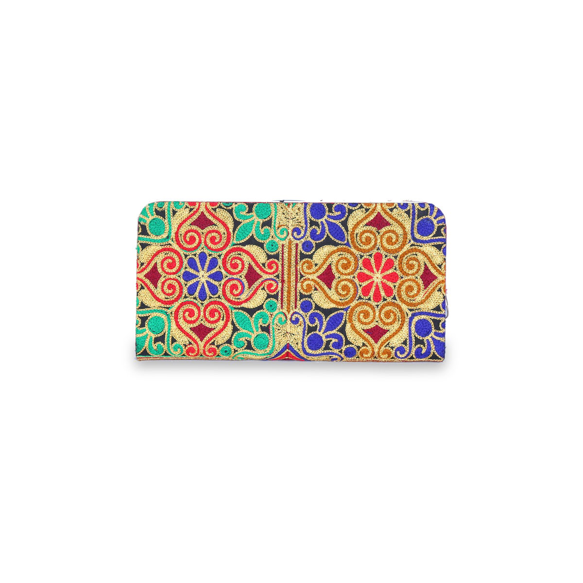 Handwoven Afghan Purse | Vibrant Floral Embroidery 1