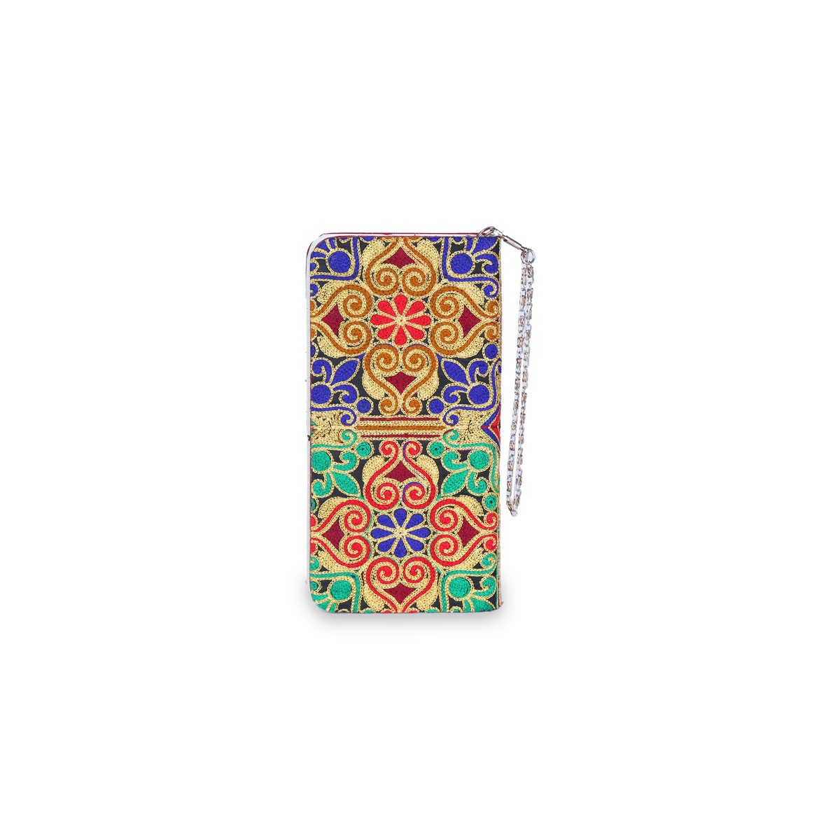 Handwoven Afghan Purse | Vibrant Floral Embroidery 2