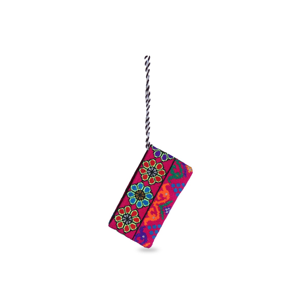 Pink Fancy Purse | Floral Stitched Handbag 1