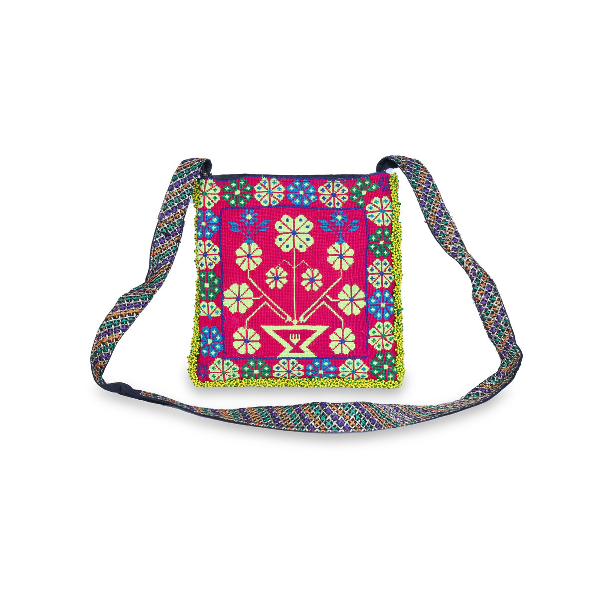 Quilted Handmade Bag | Graph Embroidered Bag 1