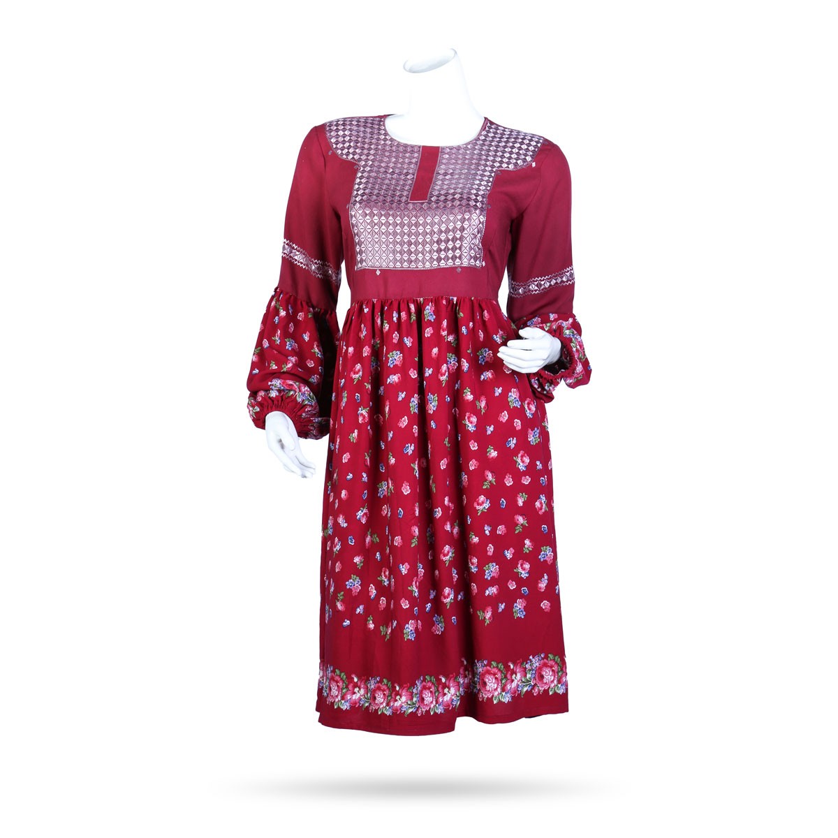 Embroidery Short Dress 1