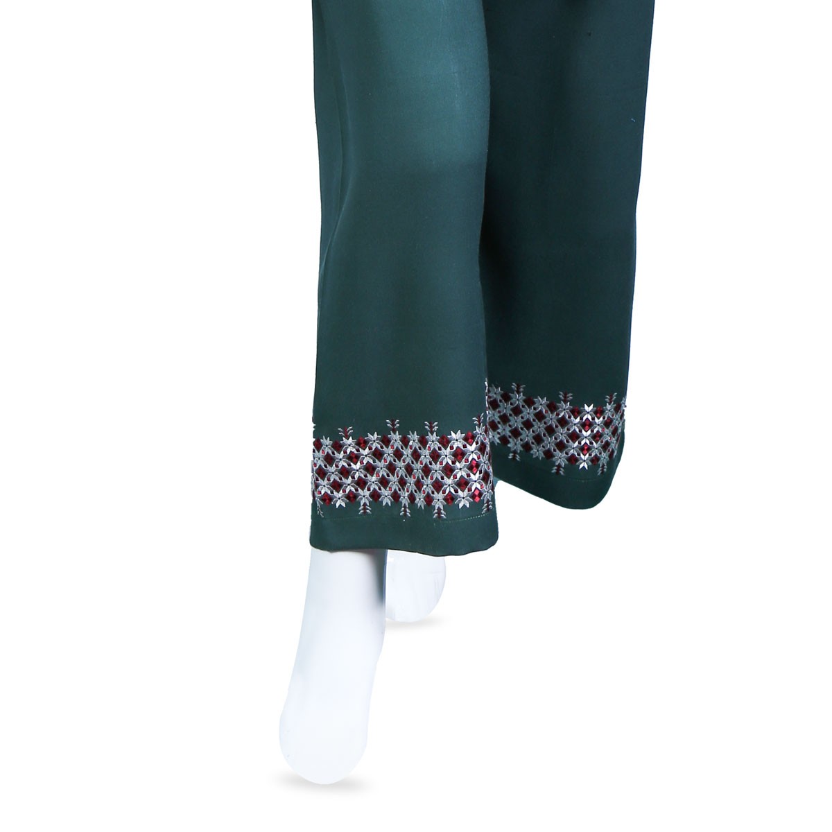 Blue Embroidered Dress With Trousers | 2 Piece Cotton Outwear 4