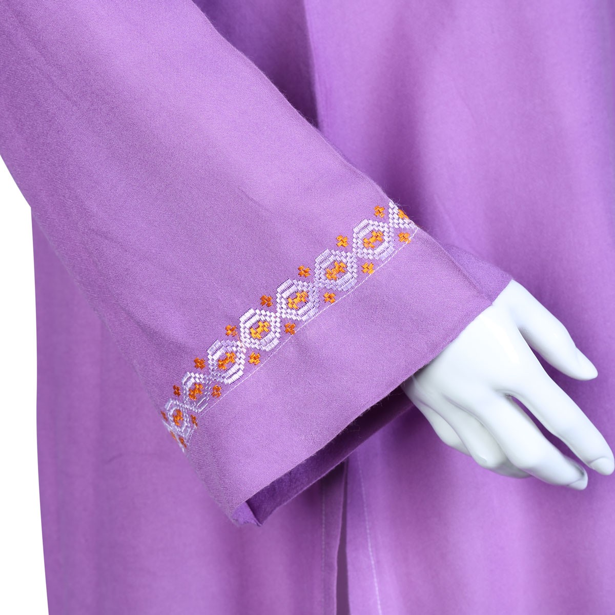 Purple Embroidered Plain Women's Shirt | Cotton Casual Wear 3