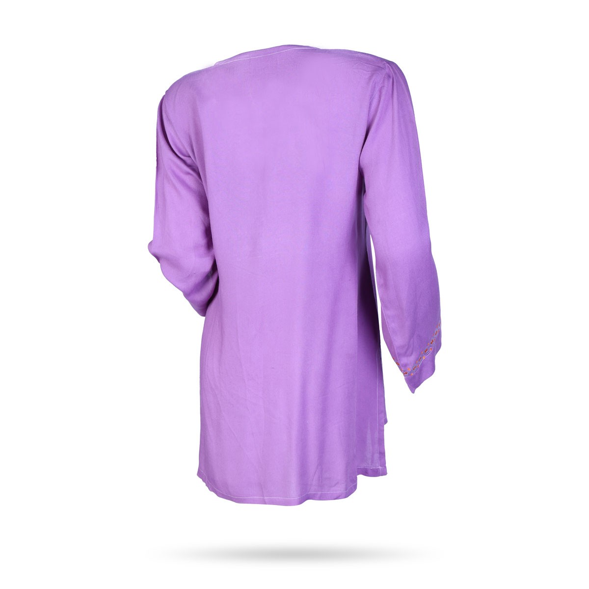 Purple Embroidered Plain Women's Shirt | Cotton Casual Wear 4