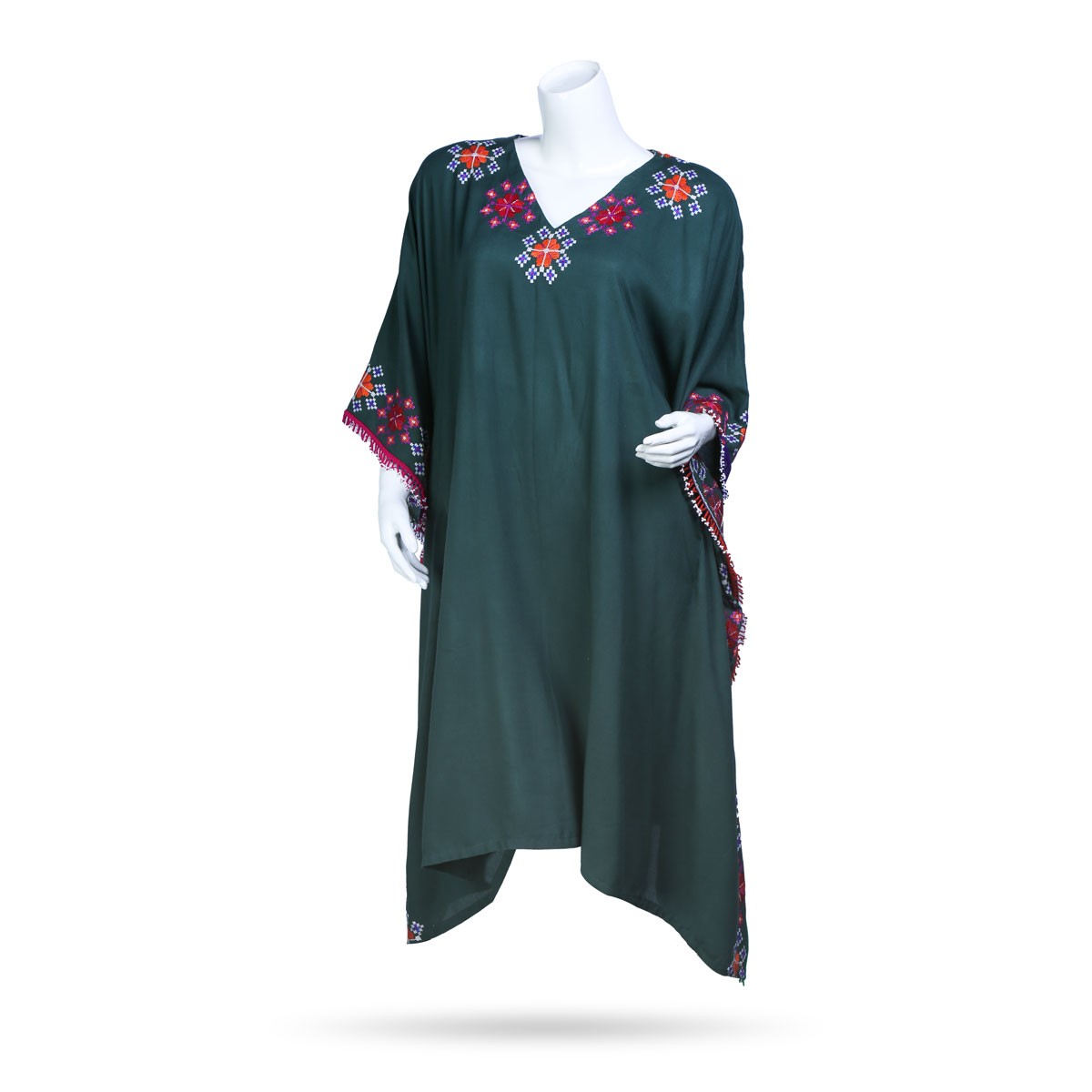 Green Cotton Yallan | Embroidered Cotton Outwear 1