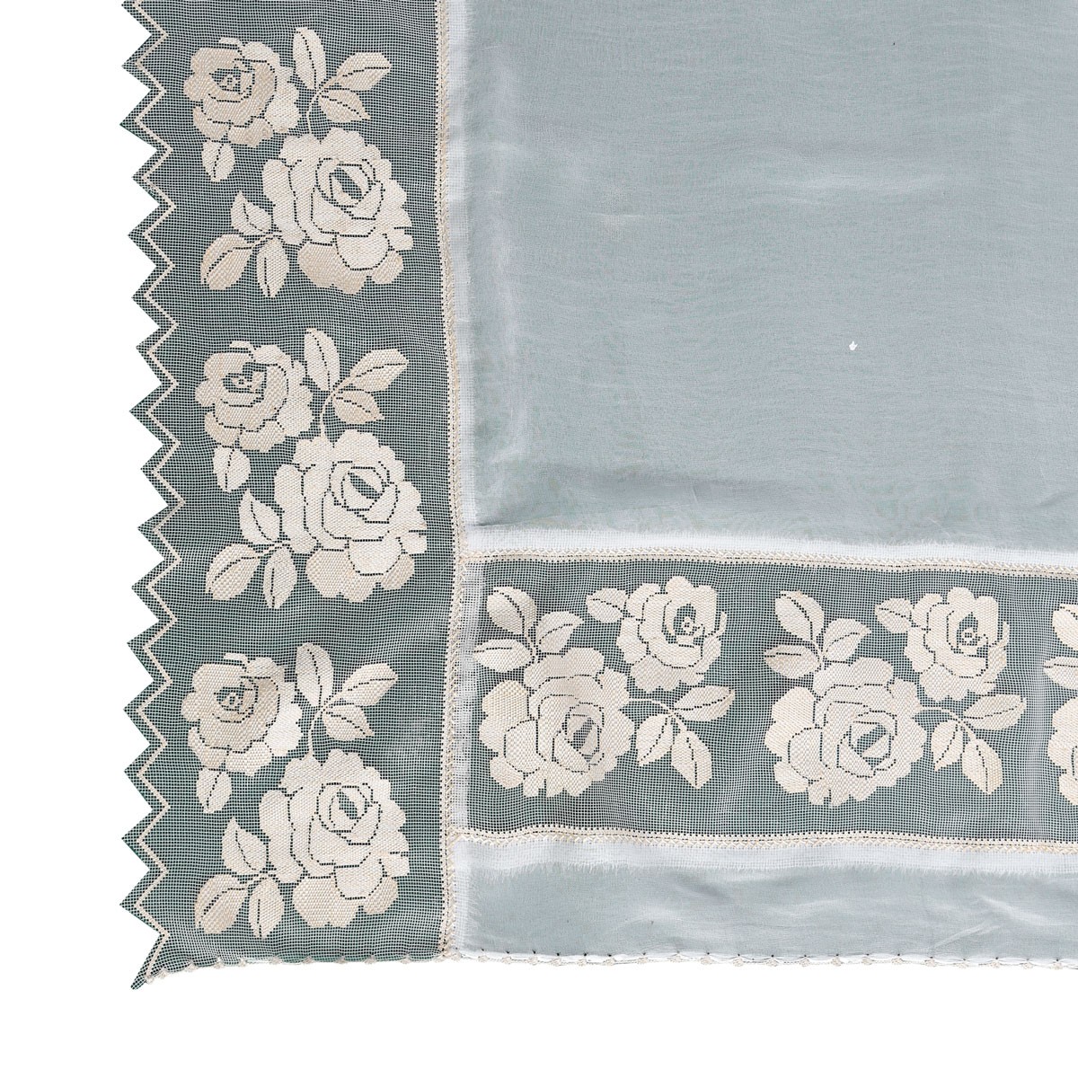 White Fancy Scarf | Party Wear Scarf With Lace Borders 3