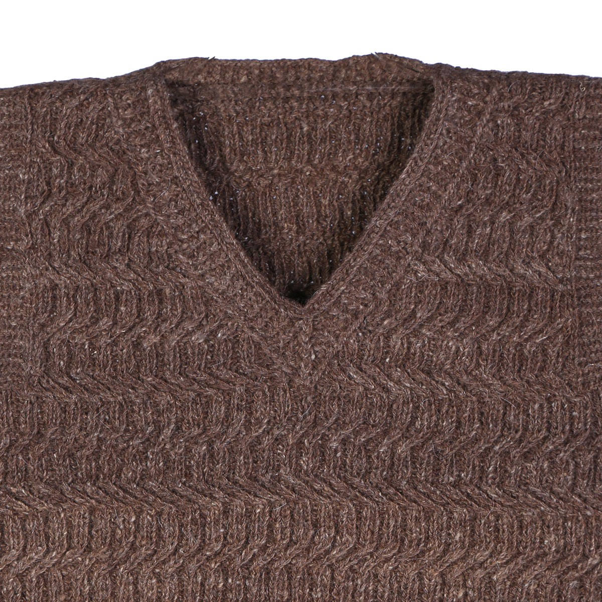 Hand-Knitted Winter Sweater | Brown Sleeveless Sweater 2